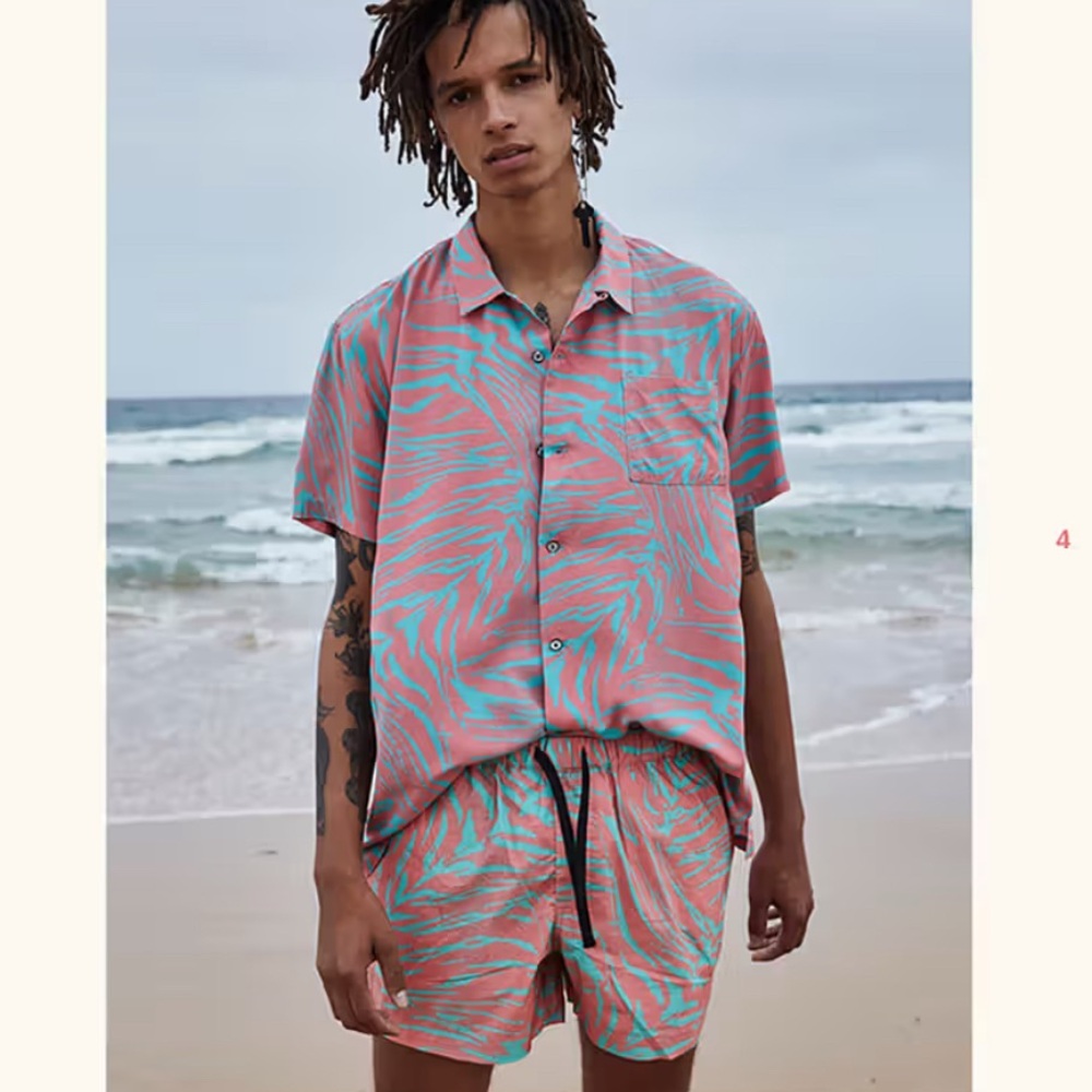 Double Rainbouu Tropical Print Shirt – Size Small